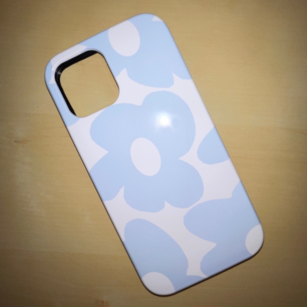 Society6 Retro Baby Blue Flower iPhone 12 Pro Case